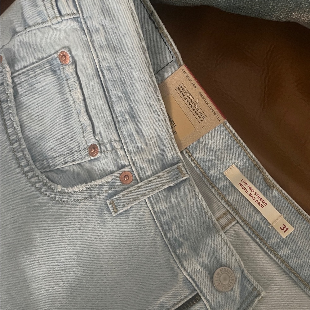 Levi's (31) Low Pro Profil Bas Mid Rise Straight distressed - Picture 11 of 13
